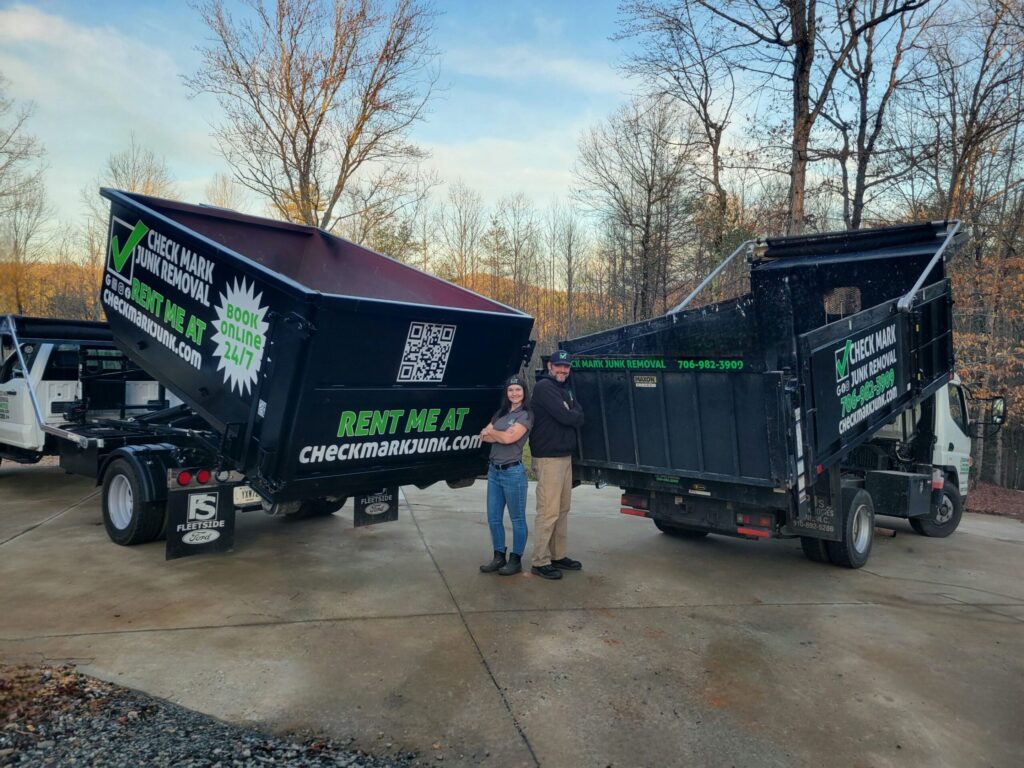 owner operators with dumpster and junk removal trucks