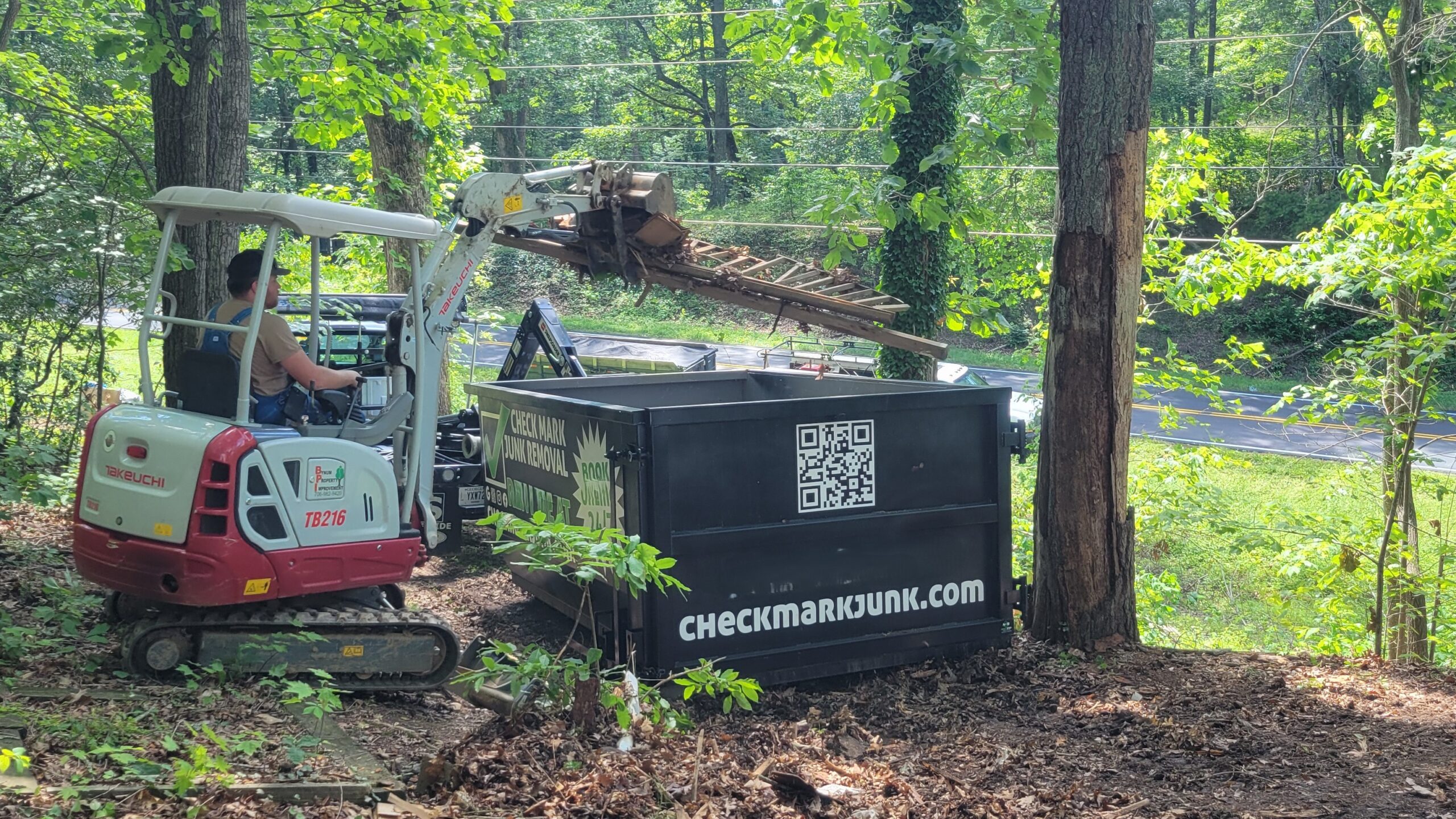 excavator partner working